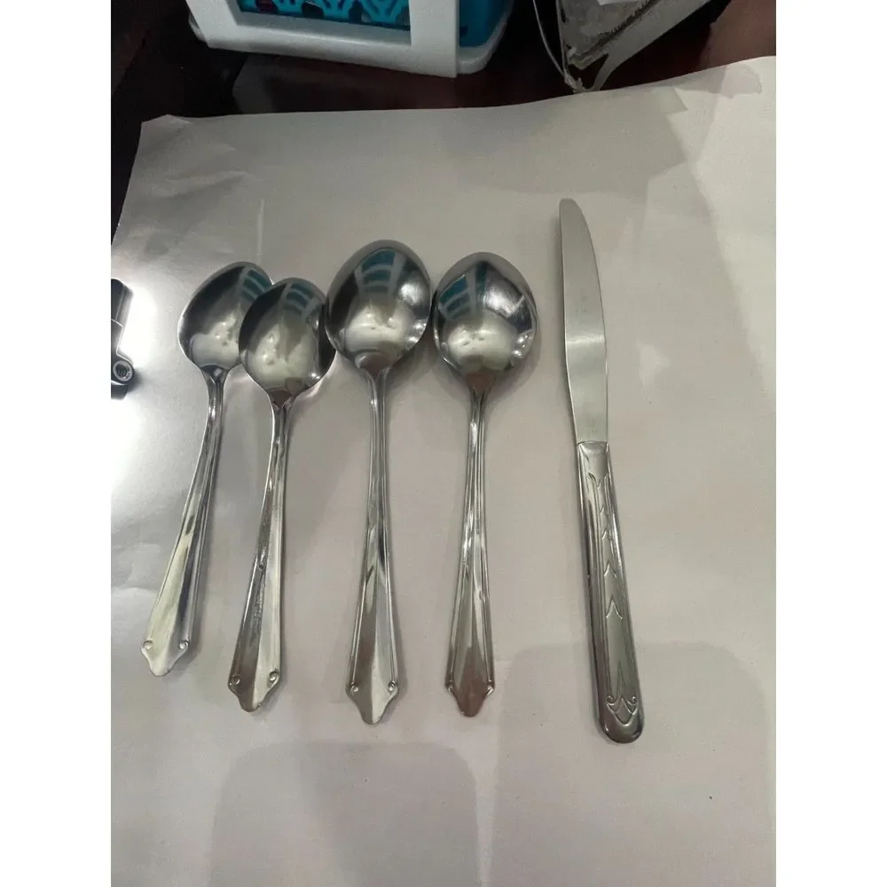 5 pieces of‎ Flatware - Kenilworth (Stainless) By Ekco Silver (Replacements)